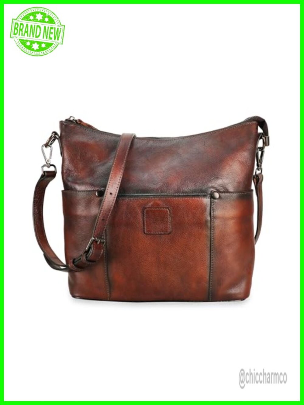 Genuine Leather Hobo Crossbody Bag Women Shoulder Purse Handbag